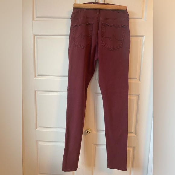 AG Maroon High Rise Skinny Jeans - Picture 3 of 9